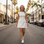 Women’s Mock Neck A-Line Mini Dress