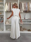 Women’s Two-Piece Pleated Trousers And Top Set