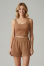 Women’s Two-Piece Sleeveless Crop Top And Shorts Set