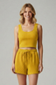 Women’s Two-Piece Sleeveless Crop Top And Shorts Set