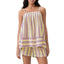 Women’s Two-Piece Stripe Sleeveless Top and Shorts Set