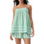 Women’s Two-Piece Stripe Sleeveless Top and Shorts Set