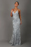 Women’s V-Neck Sequin Open Back Maxi Dress