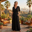 Women's V-Neck Wrap Maxi Dress