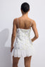 Women's Spaghetti Strap 3D Rosette Ruffle Hem Mini Dress