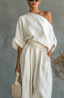 Women’s White Two-Piece Comfortable Set