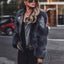 Women’s Winter Faux Fur Biker Style Jacket