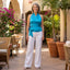 Women’s Wrap Front Side Tie Halter Neck Top
