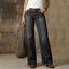 Women’s Vintage Style Wide Leg Denim Jeans
