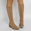 Classic Camel Colored Knee-High Suede Boots for Women