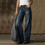 Women’s Vintage Style Wide Leg Denim Jeans