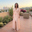 Women’s Elegant Wrap Flutter Sleeve Maxi Dress